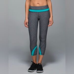 Lululemon Run Inspire Crop II All Luxtreme Leggings Size 4 Athleisure Pilates